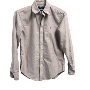 Ralph Lauren Classic Fit Broadcloth Button Down XS Flesh Pony Preppy